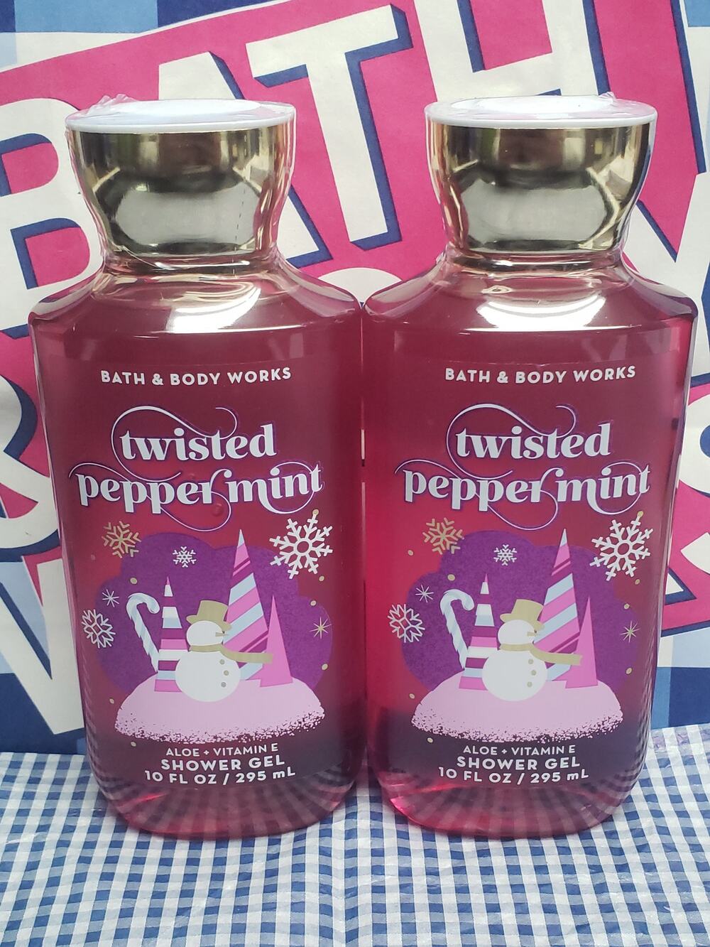 BBW Twisted Peppermint Shower Gel Body Wash Set of 2